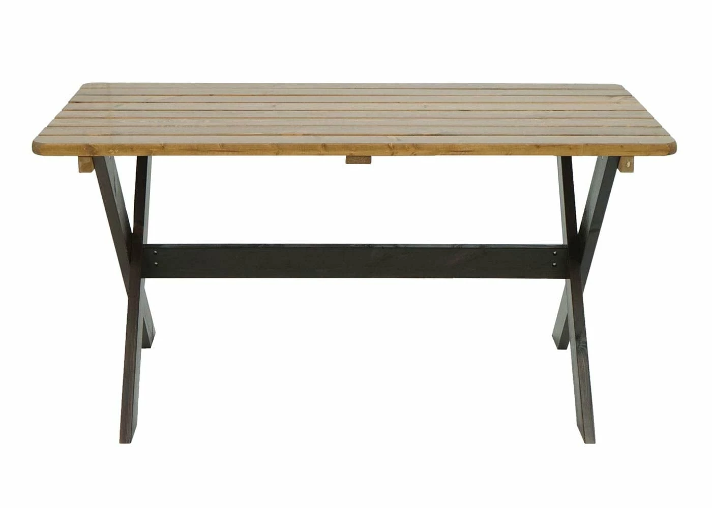 Tisch MCW-J83, Gartentisch Holztisch, Massiv-Holz FSC-zertifiziert 149cm ~ Braun, Kiefer Dunkelbraun 2 Tisch MCW-J83, Gartentisch Holztisch, Massiv-Holz FSC-zertifiziert 149cm ~ Braun, Kiefer Dunkelbraun – Bild 2