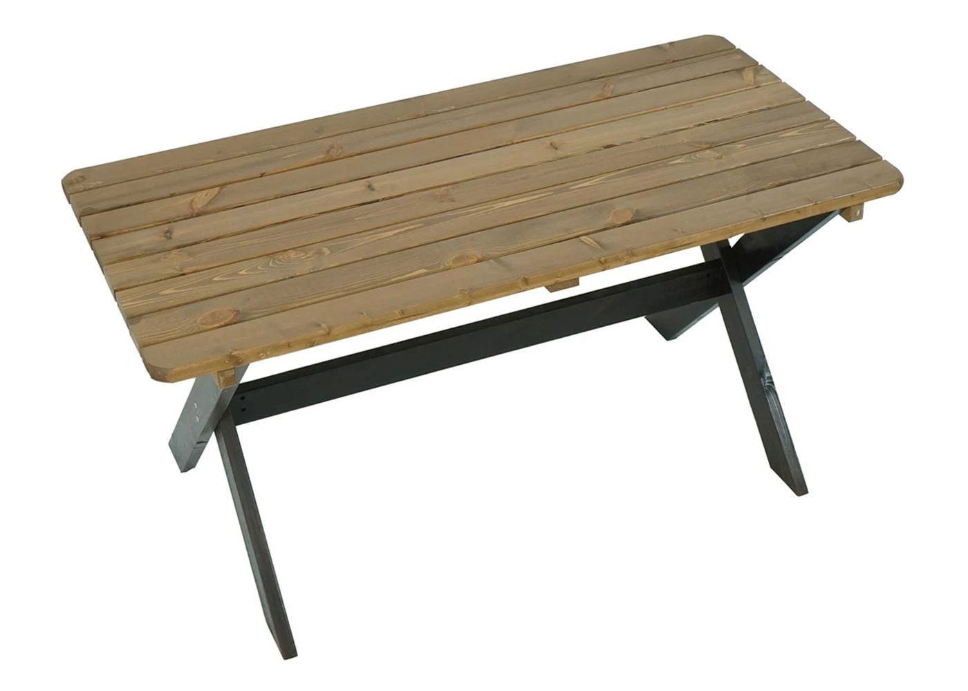 Tisch MCW-J83, Gartentisch Holztisch, Massiv-Holz FSC-zertifiziert 149cm ~ Braun, Kiefer Dunkelbraun 4 Tisch MCW-J83, Gartentisch Holztisch, Massiv-Holz FSC-zertifiziert 149cm ~ Braun, Kiefer Dunkelbraun – Bild 4