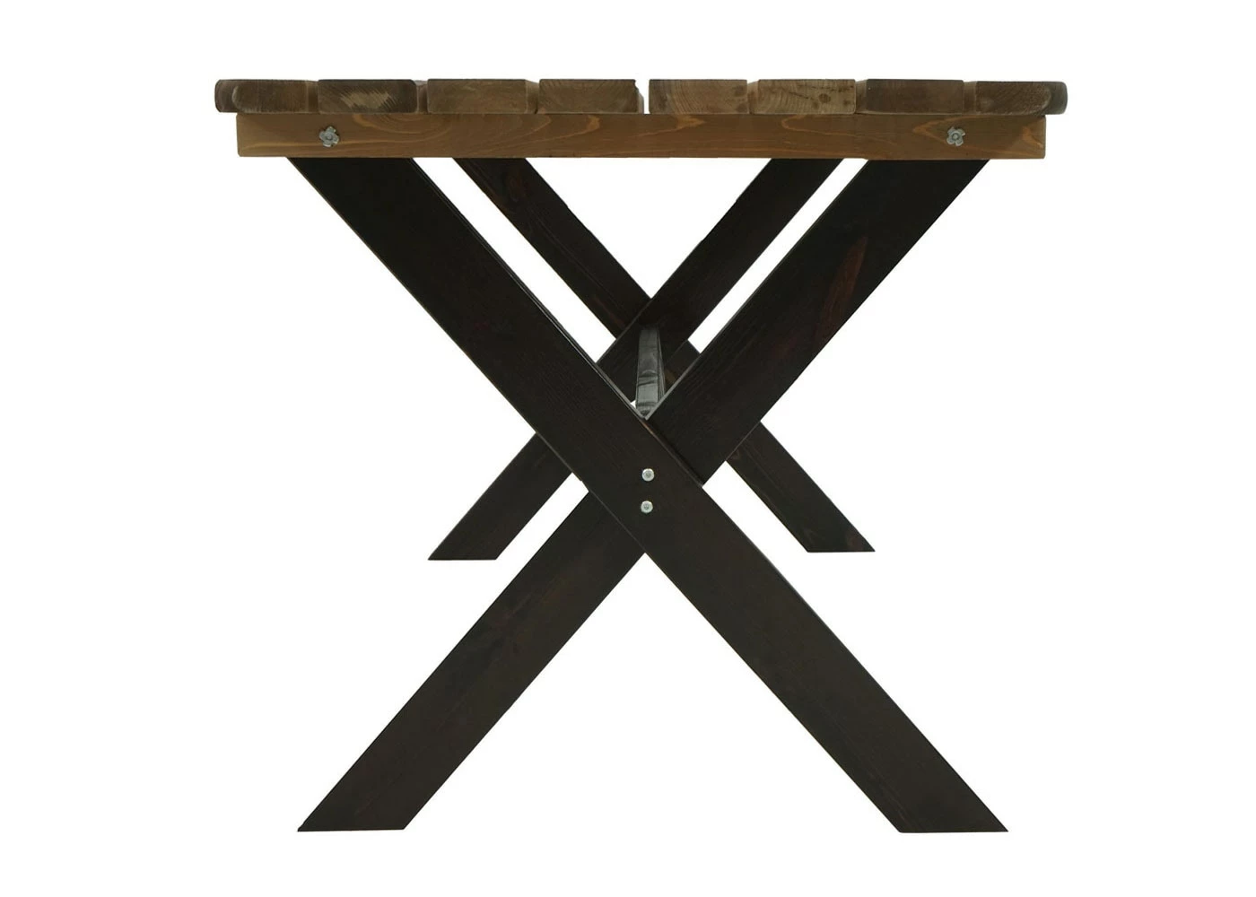 Tisch MCW-J83, Gartentisch Holztisch, Massiv-Holz FSC-zertifiziert 149cm ~ Braun, Kiefer Dunkelbraun 5 Tisch MCW-J83, Gartentisch Holztisch, Massiv-Holz FSC-zertifiziert 149cm ~ Braun, Kiefer Dunkelbraun – Bild 5