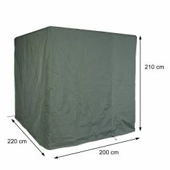 Abdeckhaube MCW-J66 210x200x220cm, Abdeckplane Schutzplane Schutzhülle Für Bali-Liegen ~ Anthrazit -Zipper Geschäft 2365916000 prod 003
