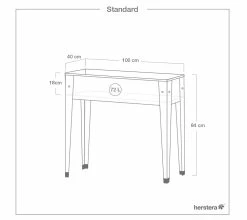 Herstera Garden Stahl Hochbeet Urban Rot 100x40x84 Cm -Zipper Geschäft 2475005000 prod 003