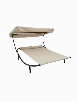 VCM Doppelliege Gartenliege Zweier Sonnenliege Liegestuhl 2 Personen Dach Bindox -Zipper Geschäft 8600043100 914559 prod 003