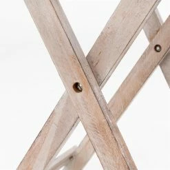 VCM Klapptisch Gartentisch Beistelltisch Klappbar Holz Geflammt Rund Ø 50cm -Zipper Geschäft 8600043100 915482 prod 003