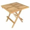 VCM Balkontisch Gartentisch Teakholz Beistelltisch Klappbar Natur 50 X 50 Cm
