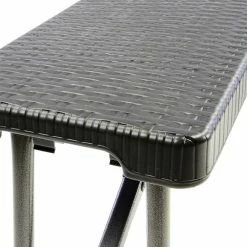VCM Partybank Klappbank Rattan-Optik 180 X 25 Cm Schwarz Bierbank Bis 200 Kg -Zipper Geschäft 8600043100 915650 prod 004