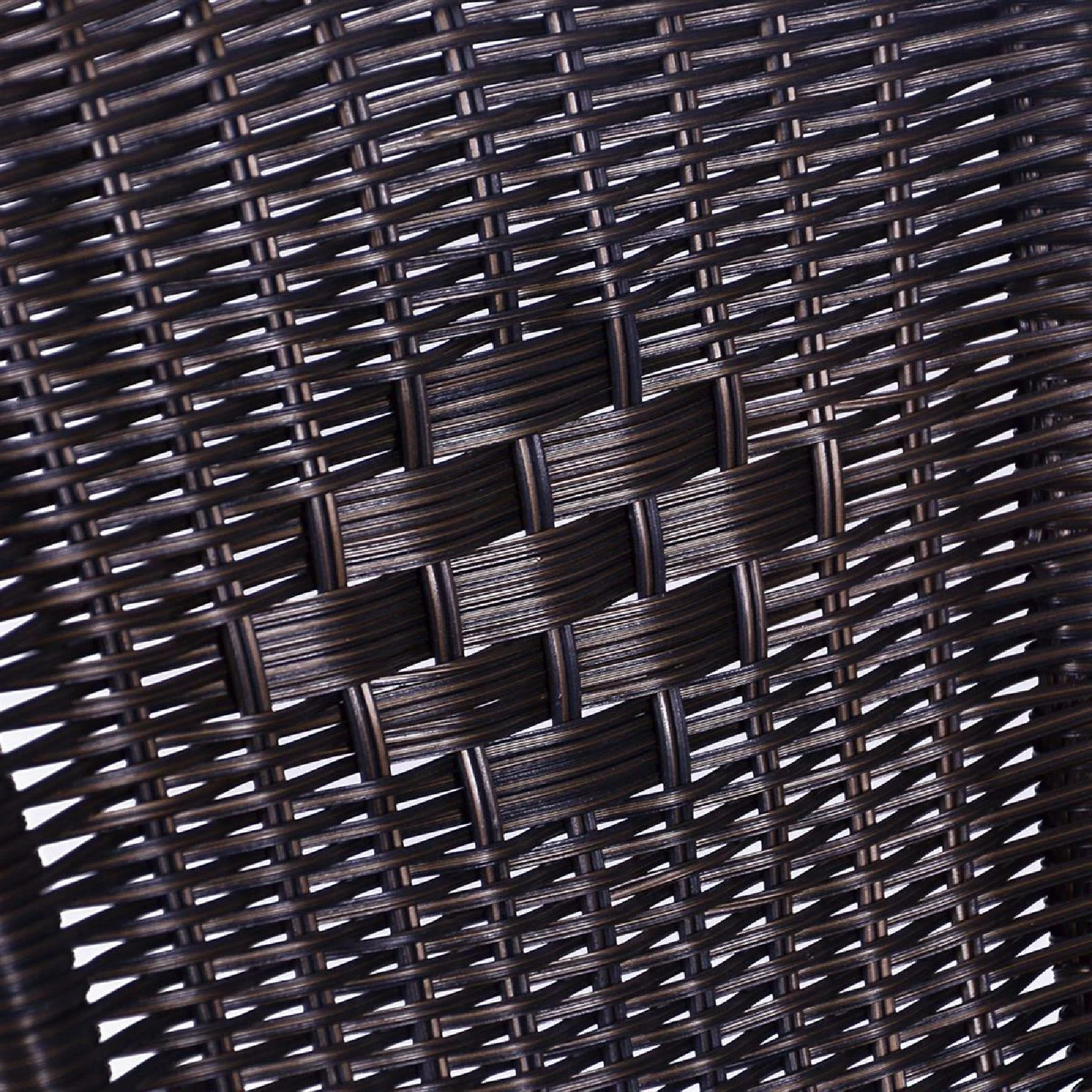 VCM Bistroset Balkonset Braun Sitzgarnitur Aus Glastisch + Bistrostuhl Poly-Rattan 4 VCM Bistroset Balkonset Braun Sitzgarnitur Aus Glastisch + Bistrostuhl Poly-Rattan – Bild 4