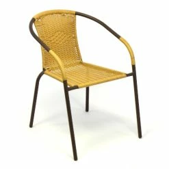 VCM Bistroset Balkonset Beige Sitzgarnitur Aus Glastisch + Bistrostuhl Poly-Rattan -Zipper Geschäft 8600043100 915730 prod 003