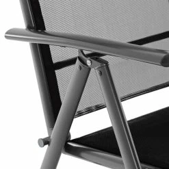 VCM 2er Set Klappstuhl Alu Textilene Schwarz Rahmen Dunkelgrau Gartenstuhl Camping 8 VCM 2er Set Klappstuhl Alu Textilene Schwarz Rahmen Dunkelgrau Gartenstuhl Camping -Zipper Geschäft 8600043100 915834 prod 003