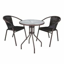 VCM Bistrotisch Mit Glasplatte Glastisch Gartentisch Terrassentisch Tisch Glas -Zipper Geschäft 8600043100 916128 prod 005
