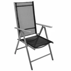 VCM 3er Set Garnitur 2 Klappstühle + 1 Klapptisch Sitzgruppe Glastisch Schwarz -Zipper Geschäft 8600043100 916135 prod 004