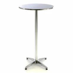 VCM Stehtisch Bistrotisch Klappbar Edelstahl Aluminium Ø60 X H115/75 Cm