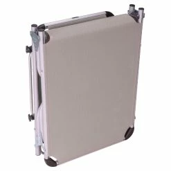 VCM Sonnenliege Sonnendach Grau 187x57x30 Cm Alu Campingliege Klappbar -Zipper Geschäft 8600043100 916316 prod 003