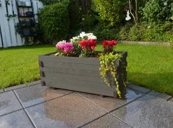 Promadino Pflanzkasten "Lucca" Mit Pflanzfolie Anthrazit