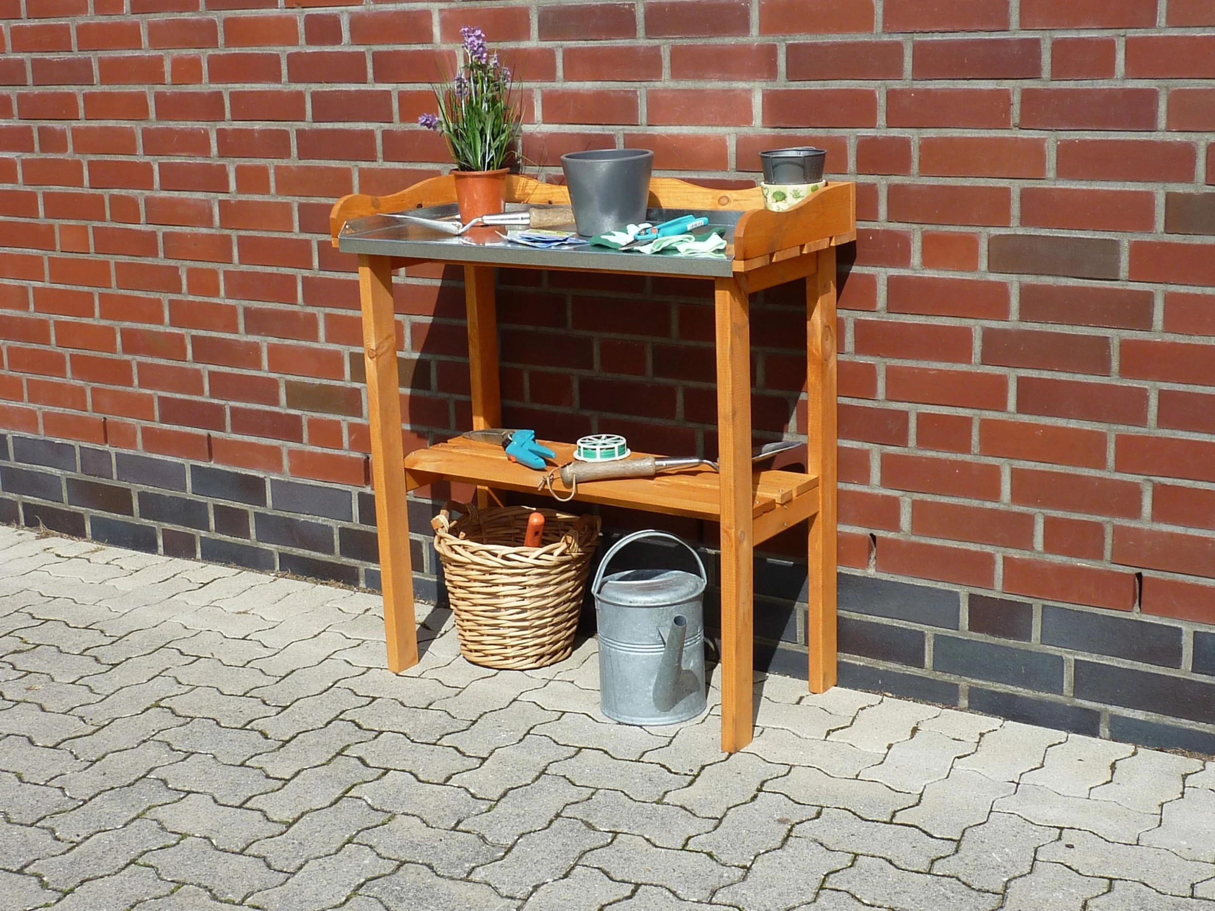 Promadino Pflanztisch Mit Verzinkter Arbeitsfläche 1 Promadino Pflanztisch Mit Verzinkter Arbeitsfläche