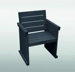 Promadino Holz-Sessel "St. Peter Ording", Anthrazit