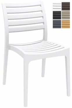 CLP Gartenstuhl Ares Aus Kunststoff L Küchenstuhl Belastbar Bis 160 Kg L Wasserabweisender, UV-beständiger Stapelstuhl