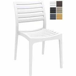 CLP Gartenstuhl Ares Aus Kunststoff L Küchenstuhl Belastbar Bis 160 Kg L Wasserabweisender, UV-beständiger Stapelstuhl -Zipper Geschäft 8600246500 10184102 prod 006