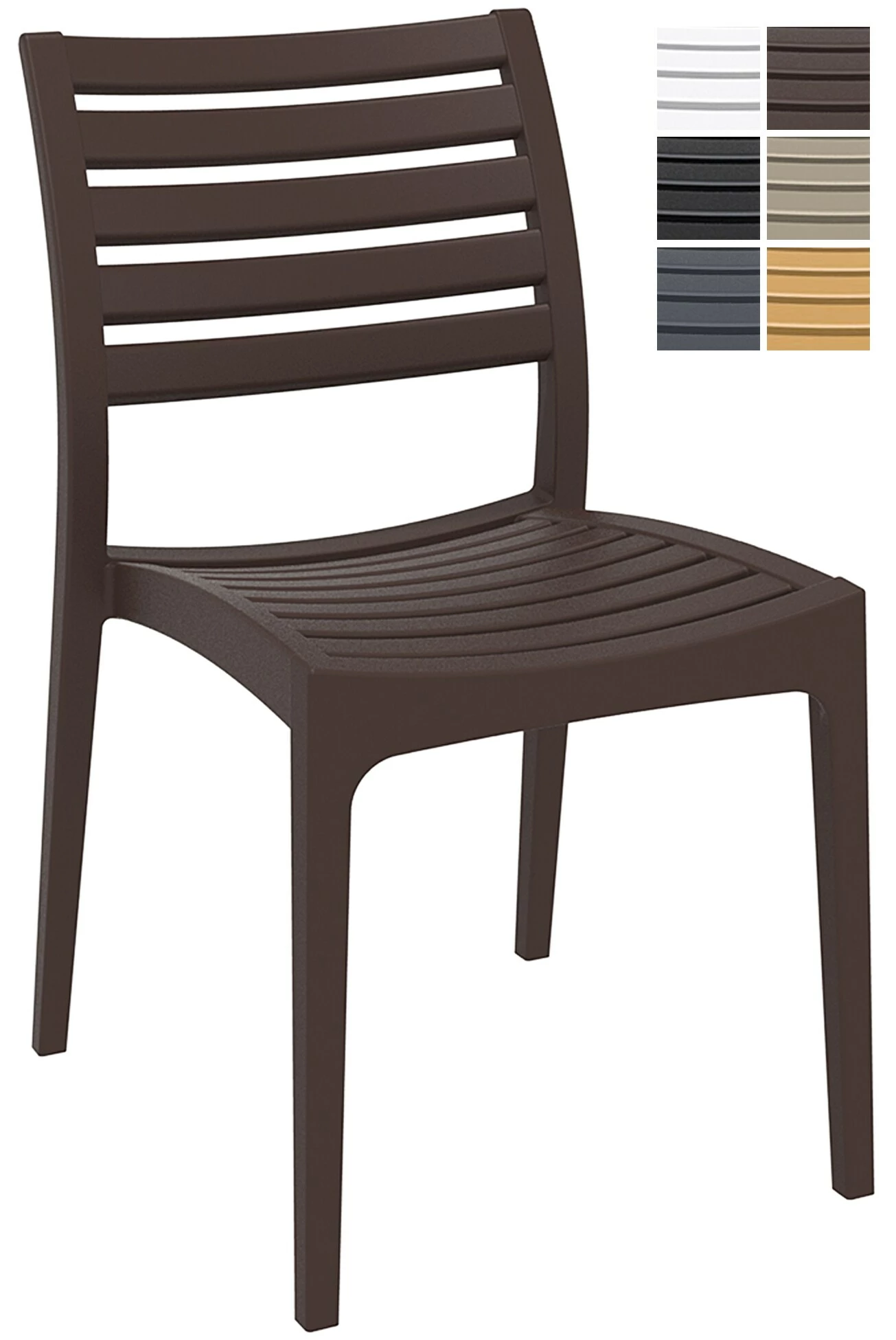 CLP Gartenstuhl Ares Aus Kunststoff L Küchenstuhl Belastbar Bis 160 Kg L Wasserabweisender, UV-beständiger Stapelstuhl 1 CLP Gartenstuhl Ares Aus Kunststoff L Küchenstuhl Belastbar Bis 160 Kg L Wasserabweisender, UV-beständiger Stapelstuhl