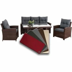 CLP 10er Kissen Set Für Gartengarnitur FISOLO Flachrattan, Aus 100 % Polyester, Bis Zu 5 Farben Wählbar -Zipper Geschäft 8600246500 111267645 prod 003