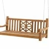 CLP Gartenschaukel Florida Aus Massivem Teakholz I Wetterfeste Holzschaukel Inklusive Befestigungsmaterial I Pflegeleichte Hollywoodschaukel
