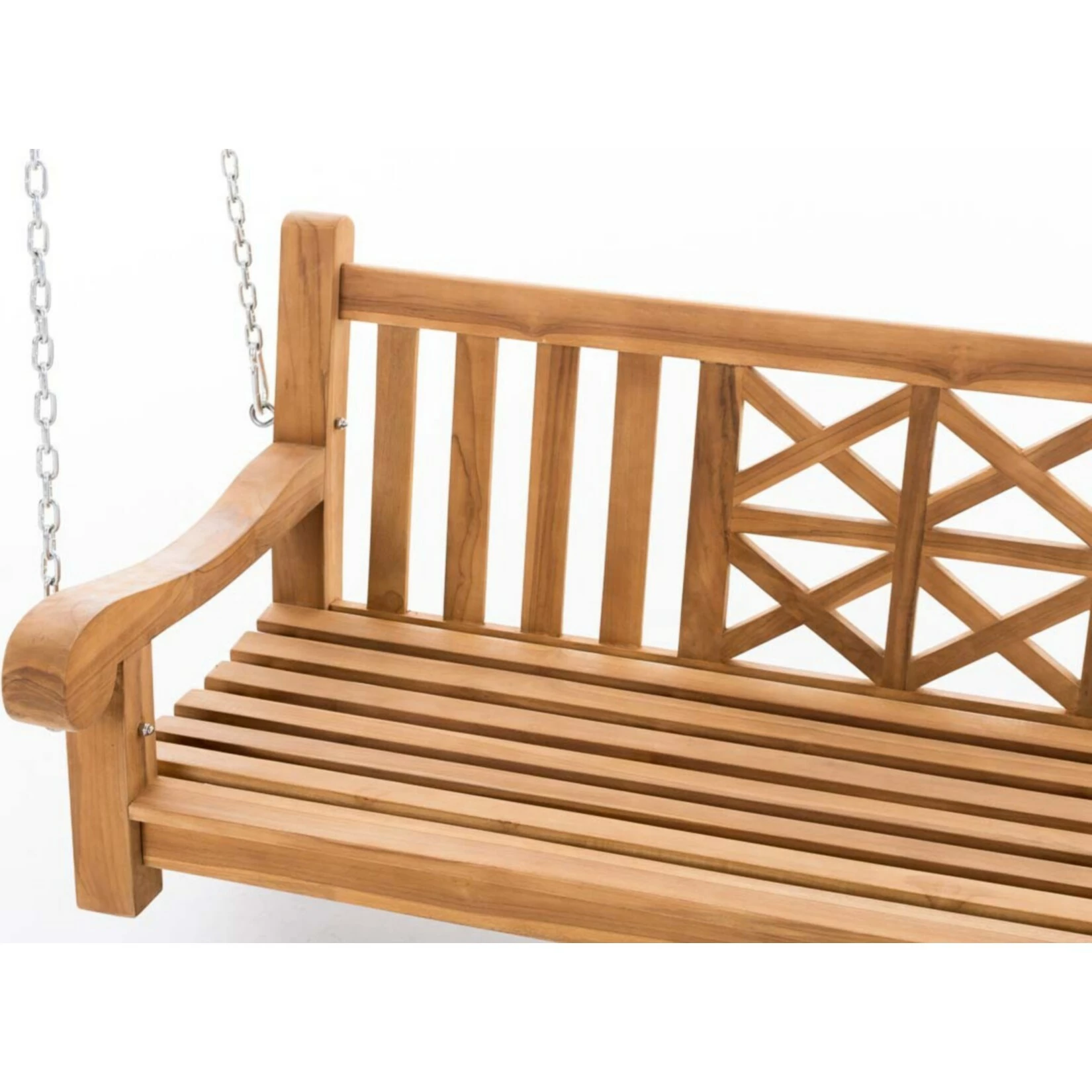 CLP Gartenschaukel Florida Aus Massivem Teakholz I Wetterfeste Holzschaukel Inklusive Befestigungsmaterial I Pflegeleichte Hollywoodschaukel 5 CLP Gartenschaukel Florida Aus Massivem Teakholz I Wetterfeste Holzschaukel Inklusive Befestigungsmaterial I Pflegeleichte Hollywoodschaukel – Bild 5