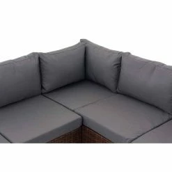 CLP Polyrattan Lounge-Set Liberi L Garten-Set Mit 5 Sitzplätzen L Garnitur Mit Aluminium-Gestell L Komplett-Set: 3er Sofa + 2er Sofa + Tisch -Zipper Geschäft 8600246500 112191940 prod 004