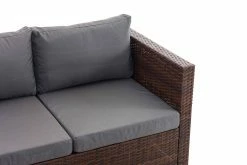 CLP Polyrattan Lounge-Set Liberi L Garten-Set Mit 5 Sitzplätzen L Garnitur Mit Aluminium-Gestell L Komplett-Set: 3er Sofa + 2er Sofa + Tisch -Zipper Geschäft 8600246500 112191940 prod 005
