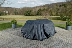 CLP Runde Abdeckhaube Für Gartenmöbel-Sitzgruppe I Wasserdicht UV-Beständig I Ø 255 CM, Höhe: 90 CM