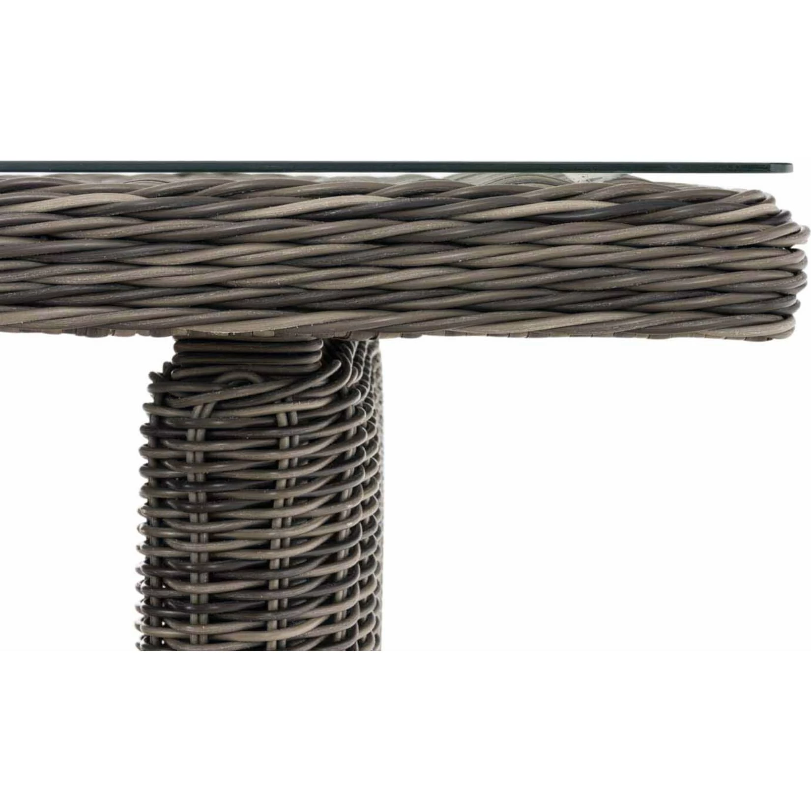 CLP Polyrattan-Tisch FONTANA Mit Einer Tischplatte Aus Glas I Wetterbeständiger Pflegeleichter Tisch 2 CLP Polyrattan-Tisch FONTANA Mit Einer Tischplatte Aus Glas I Wetterbeständiger Pflegeleichter Tisch – Bild 2