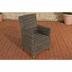 CLP Polyrattan Sitzgruppe Fontana Mit Polsterauflagen | Garten-Set: 1 Esstisch Mit Glasplatte Und 6 Stühle -Zipper Geschäft 8600246500 11797446 prod 003
