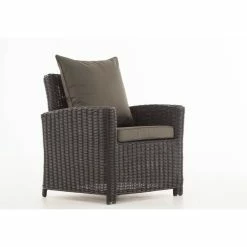 CLP Poly-Rattan Garten-Sessel FISOLO Mit Armlehnen, 5 Mm Rund-Rattan, ALU Gestell