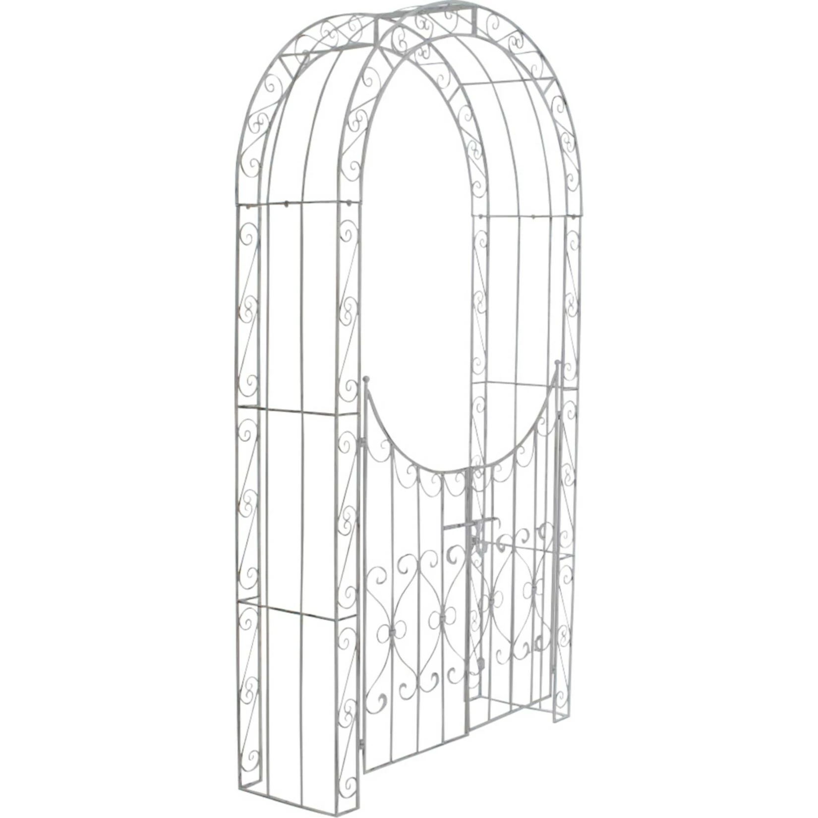 CLP Eisen-Rosenbogen Sina I Torbogen Mit Stilvollen Verzierungen I Rankhilfe Im Landhausstil I Verschiedene Farben 1 CLP Eisen-Rosenbogen Sina I Torbogen Mit Stilvollen Verzierungen I Rankhilfe Im Landhausstil I Verschiedene Farben