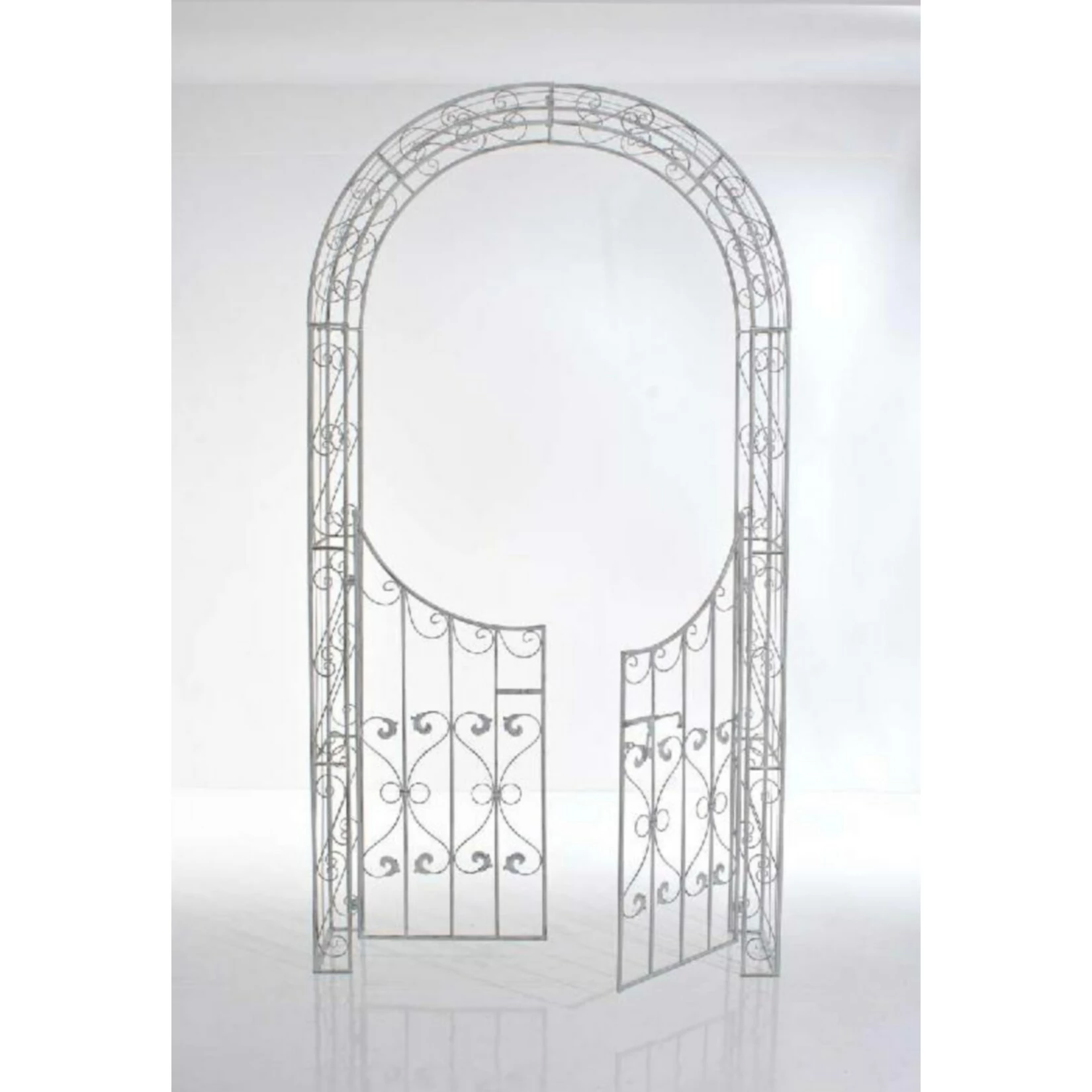 CLP Eisen-Rosenbogen Sina I Torbogen Mit Stilvollen Verzierungen I Rankhilfe Im Landhausstil I Verschiedene Farben 2 CLP Eisen-Rosenbogen Sina I Torbogen Mit Stilvollen Verzierungen I Rankhilfe Im Landhausstil I Verschiedene Farben – Bild 2