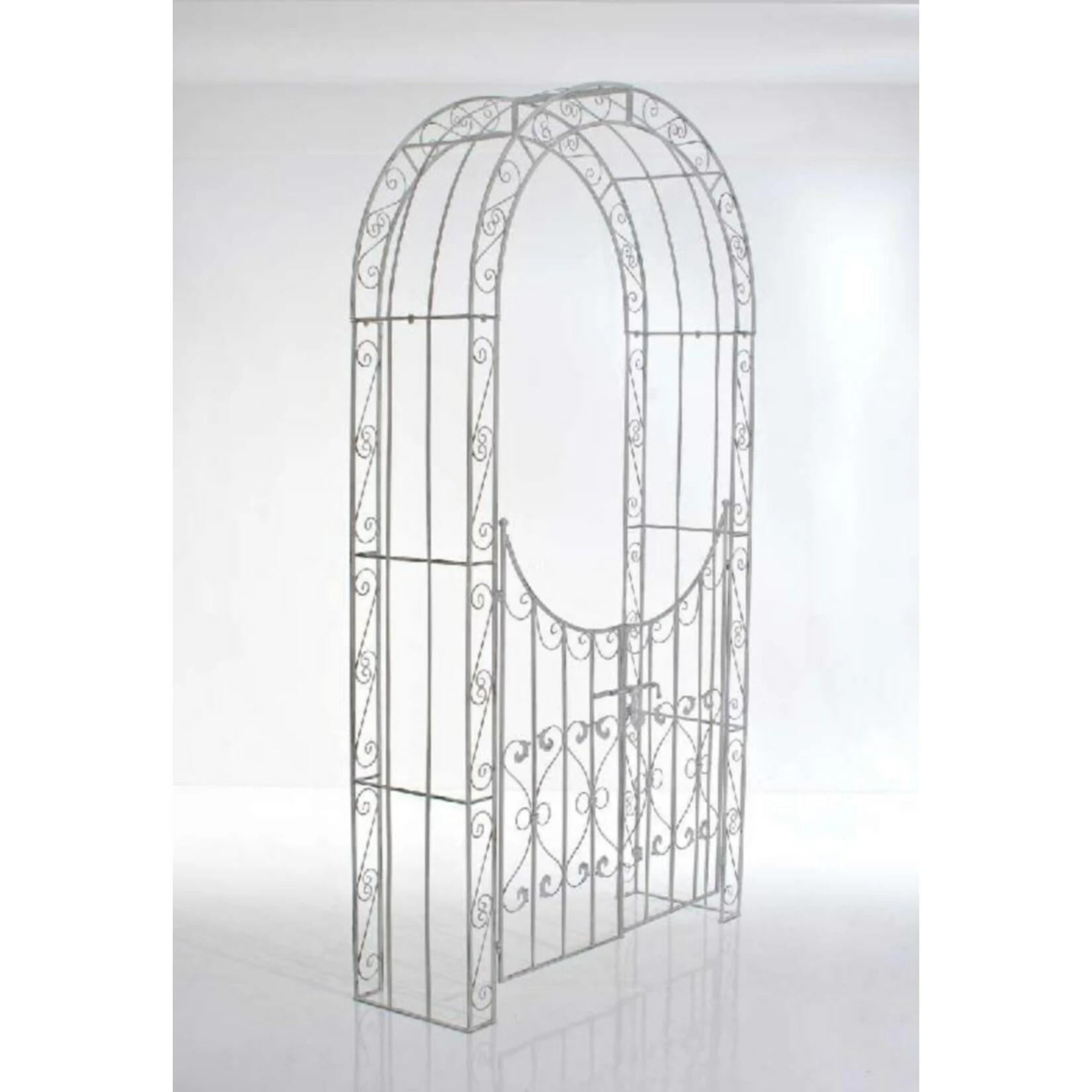 CLP Eisen-Rosenbogen Sina I Torbogen Mit Stilvollen Verzierungen I Rankhilfe Im Landhausstil I Verschiedene Farben 3 CLP Eisen-Rosenbogen Sina I Torbogen Mit Stilvollen Verzierungen I Rankhilfe Im Landhausstil I Verschiedene Farben – Bild 3