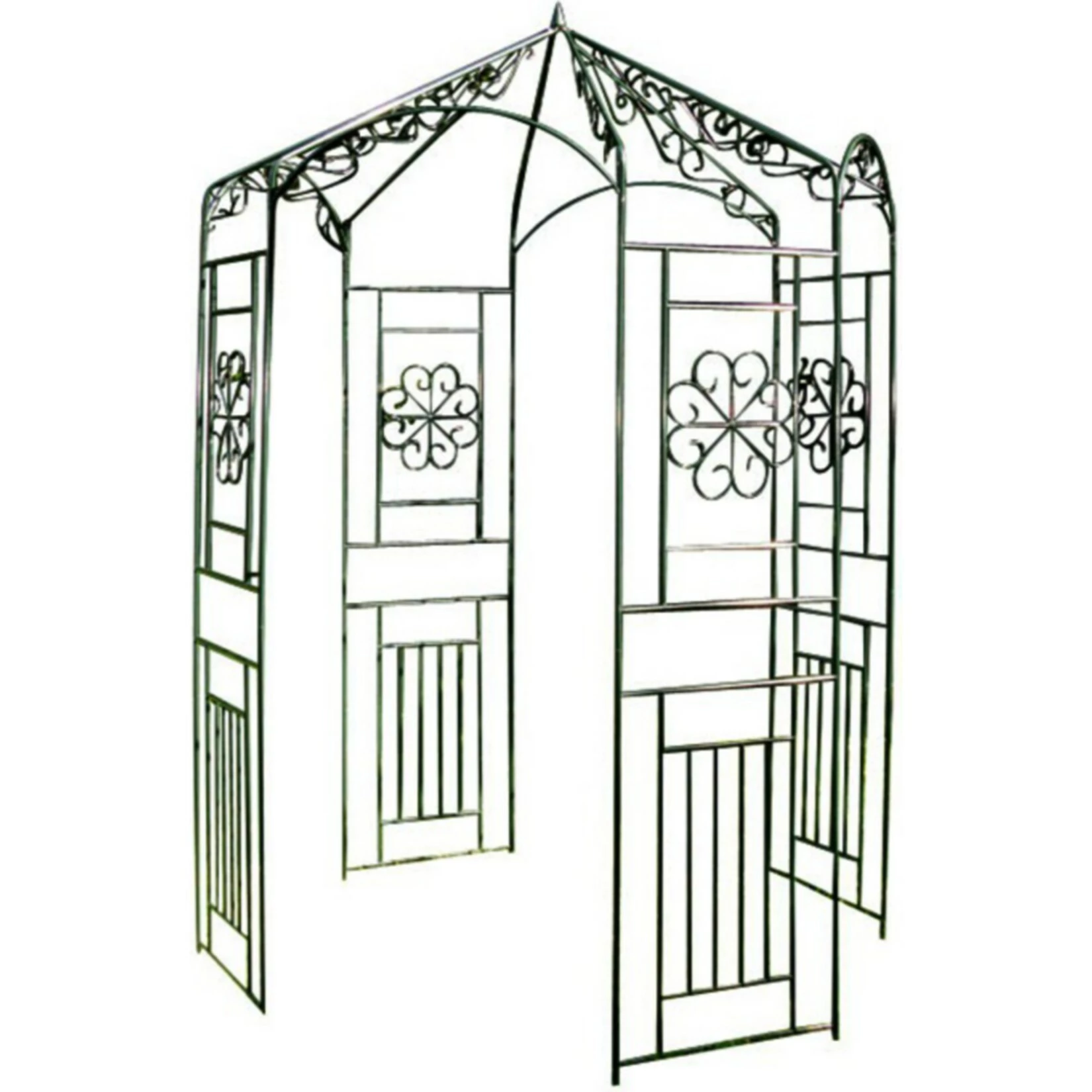 CLP Rosenpavillon Aus Eisen Mit Stilvollen Verzierungen | Rankpavillion Aus Pulverbeschichtetem Eisen | Gartendekoration Im Jugendsstil 5 CLP Rosenpavillon Aus Eisen Mit Stilvollen Verzierungen | Rankpavillion Aus Pulverbeschichtetem Eisen | Gartendekoration Im Jugendsstil – Bild 5