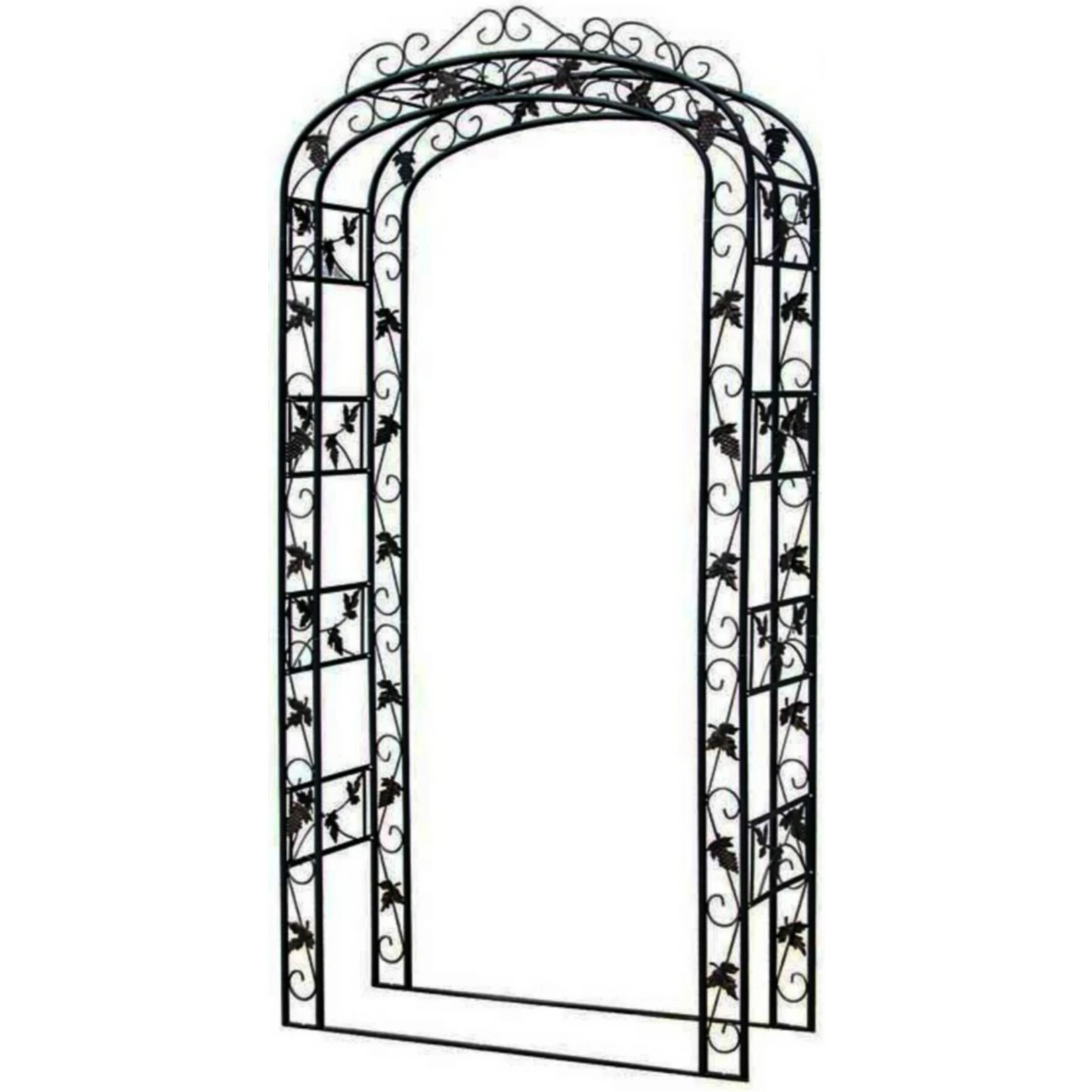 CLP Rosenbogen Metall, 120 Cm Breit, Verziert, Eisen Pulver-beschichtet, Handgefertigt, Höhe 240 Cm, Tiefe 45 Cm 2 CLP Rosenbogen Metall, 120 Cm Breit, Verziert, Eisen Pulver-beschichtet, Handgefertigt, Höhe 240 Cm, Tiefe 45 Cm – Bild 2