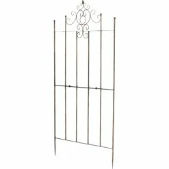 CLP Eisen-Rankgitter Paula Im Rustikalen Landhausstil | Rankzaun Mit Stilvollen Verzierungen | In Verschiedenen Farben Erhältlich