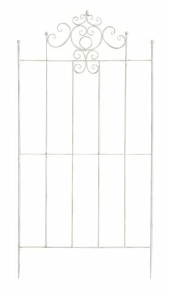CLP Eisen-Rankgitter Paula Im Rustikalen Landhausstil | Rankzaun Mit Stilvollen Verzierungen | In Verschiedenen Farben Erhältlich