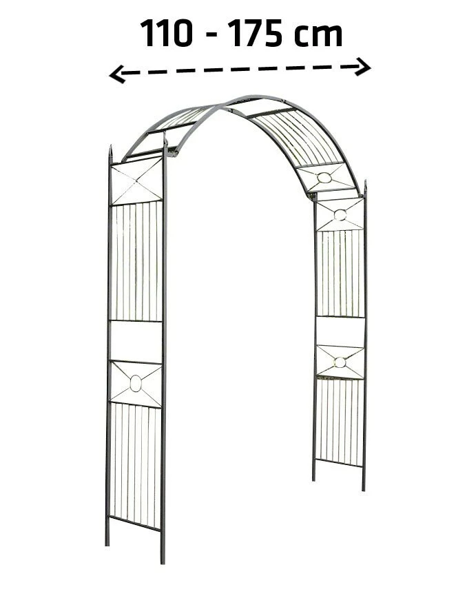 CLP Metall-Rosenbogen FLEXI | Stufenlos Verstellbare Rankhilfe Für Alle Rankpflanzen | Rundbogen Im Landhausstil 1 CLP Metall-Rosenbogen FLEXI | Stufenlos Verstellbare Rankhilfe Für Alle Rankpflanzen | Rundbogen Im Landhausstil