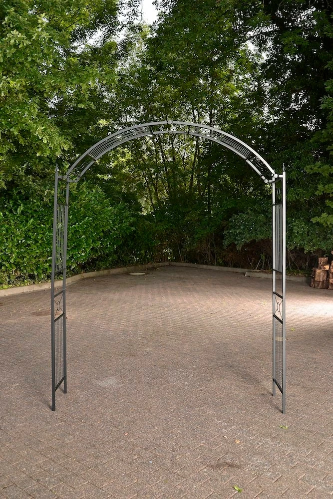 CLP Metall-Rosenbogen FLEXI | Stufenlos Verstellbare Rankhilfe Für Alle Rankpflanzen | Rundbogen Im Landhausstil 2 CLP Metall-Rosenbogen FLEXI | Stufenlos Verstellbare Rankhilfe Für Alle Rankpflanzen | Rundbogen Im Landhausstil – Bild 2