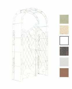 CLP Eisen Rosenbogen Melissa Mit Tor / Tür, Doppeltor Höhe 150 Cm, Maße Gesamt: Breite 120 Cm, Höhe 220 Cm, Tiefe 40 Cm