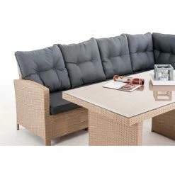 CLP Gartengarnitur Minari Aus Flachrattan I Sitzgruppe Mit 6 Sitzplätzen I Gartenmöbel-Set Aus Polyrattan Mit Aluminium-Gestell -Zipper Geschäft 8600246500 19579144 prod 004