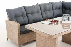 CLP Gartengarnitur Minari Aus Flachrattan I Sitzgruppe Mit 6 Sitzplätzen I Gartenmöbel-Set Aus Polyrattan Mit Aluminium-Gestell -Zipper Geschäft 8600246500 19579144 prod 005