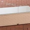 CLP Polyrattan Loungetisch Tibera I Gartentisch Mit Glasplatte I Beistelltisch Aus Flachrattan 60x100x32 Cm