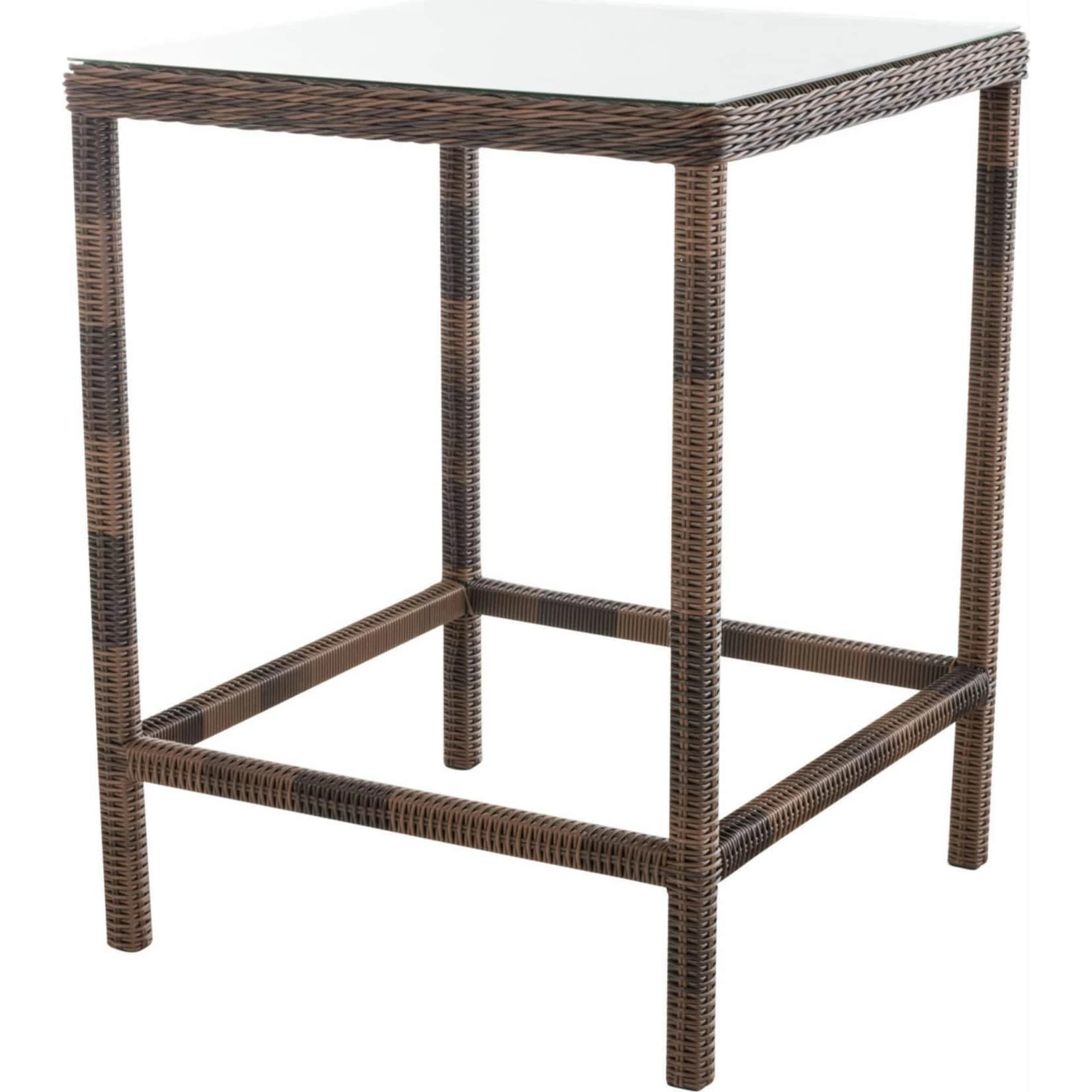 CLP Polyrattan Tisch Alia 5mm I Gartentisch Rundrattan I Bartisch Mit Glasplatte I Gartenmöbel 2 CLP Polyrattan Tisch Alia 5mm I Gartentisch Rundrattan I Bartisch Mit Glasplatte I Gartenmöbel – Bild 2