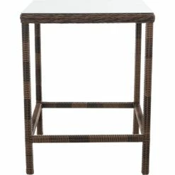 CLP Polyrattan Tisch Alia 5mm I Gartentisch Rundrattan I Bartisch Mit Glasplatte I Gartenmöbel 7 CLP Polyrattan Tisch Alia 5mm I Gartentisch Rundrattan I Bartisch Mit Glasplatte I Gartenmöbel -Zipper Geschäft 8600246500 302659 prod 003