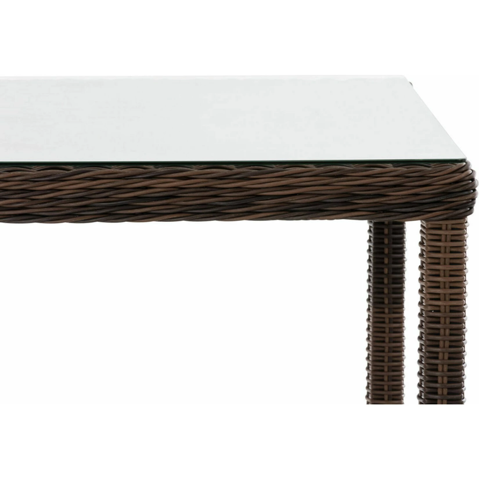 CLP Polyrattan Tisch Alia 5mm I Gartentisch Rundrattan I Bartisch Mit Glasplatte I Gartenmöbel 4 CLP Polyrattan Tisch Alia 5mm I Gartentisch Rundrattan I Bartisch Mit Glasplatte I Gartenmöbel – Bild 4