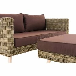 CLP Polyrattan 2er Sofa MOLDE Mit Fußhocker I Natura I Loungeset Rundrattan I Gartensofa Mit Hocker I 5mm Rattandicke 11 CLP Polyrattan 2er Sofa MOLDE Mit Fußhocker I Natura I Loungeset Rundrattan I Gartensofa Mit Hocker I 5mm Rattandicke -Zipper Geschäft 8600246500 303392 prod 006