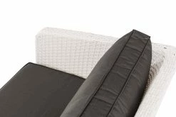 CLP Polyrattan Eck-Loungeset SKARA I Weiß I Gartenlounge Flachrattan I Eckgarnitur & Glastisch I 1,25mm Rattandicke I 5 Sitzplätze -Zipper Geschäft 8600246500 304216 prod 006