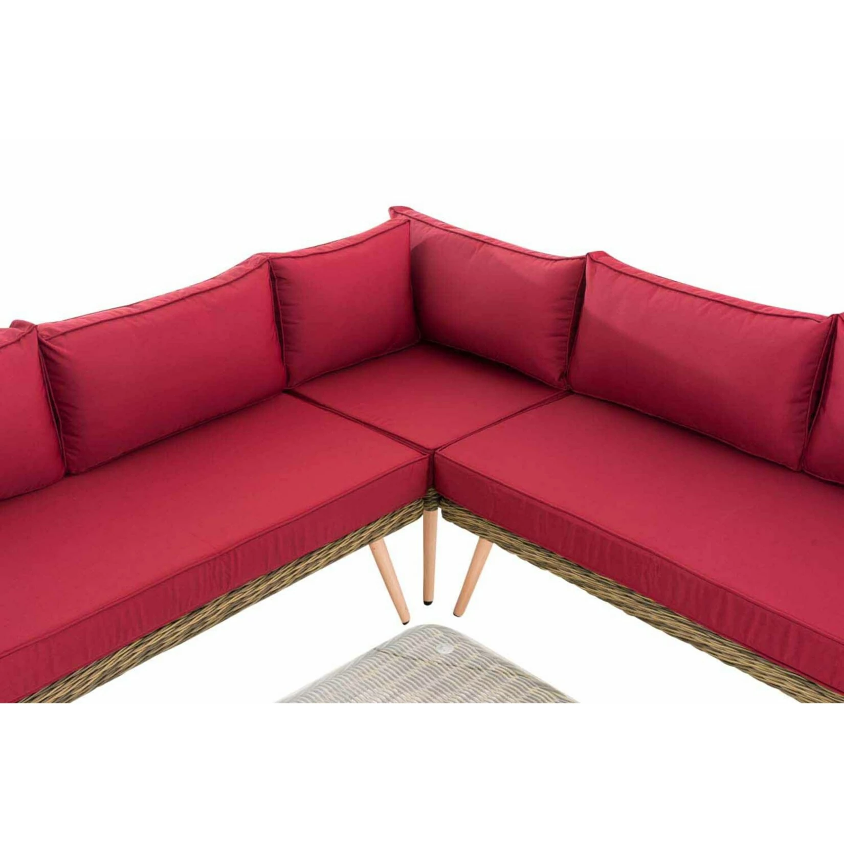 CLP Polyrattan Eck-Loungeset SKARA I Natura I Gartenlounge Rundrattan I Eckgarnitur & Glastisch I 5mm Rattandicke I 5 Sitzplätze 5 CLP Polyrattan Eck-Loungeset SKARA I Natura I Gartenlounge Rundrattan I Eckgarnitur & Glastisch I 5mm Rattandicke I 5 Sitzplätze – Bild 5